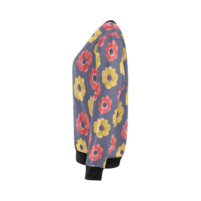 Anemone Pattern Print Design AM010 Women Long Sleeve Sweatshirt-JorJune