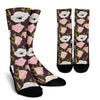 Anemone Pattern Print Design AM011 Crew Socks-JORJUNE.COM