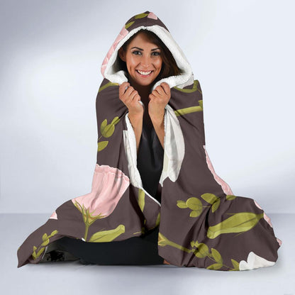 Anemone Pattern Print Design AM011 Hooded Blanket-JORJUNE.COM