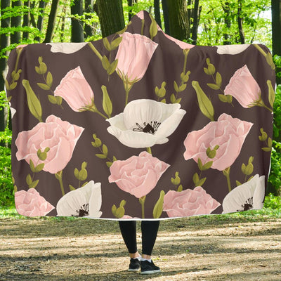 Anemone Pattern Print Design AM011 Hooded Blanket-JORJUNE.COM