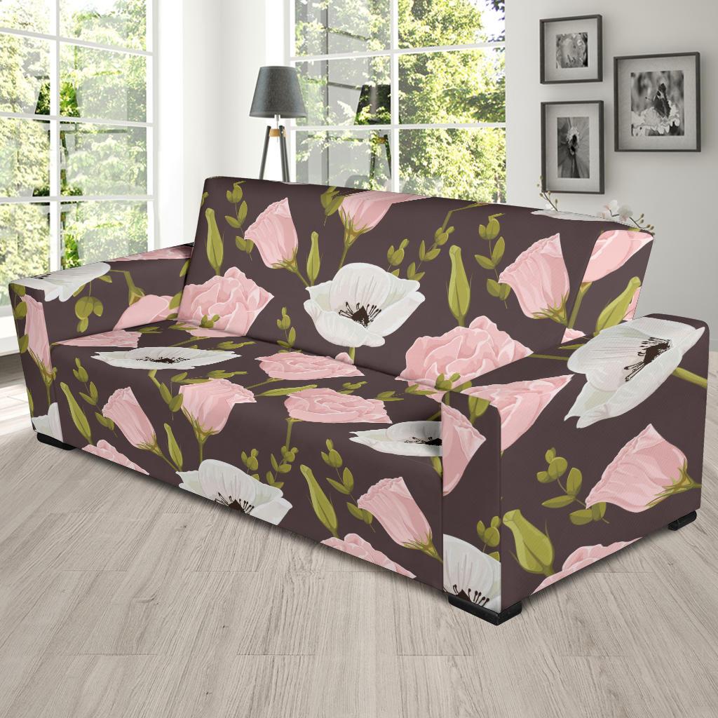 Anemone Pattern Print Design AM011 Sofa Slipcover-JORJUNE.COM