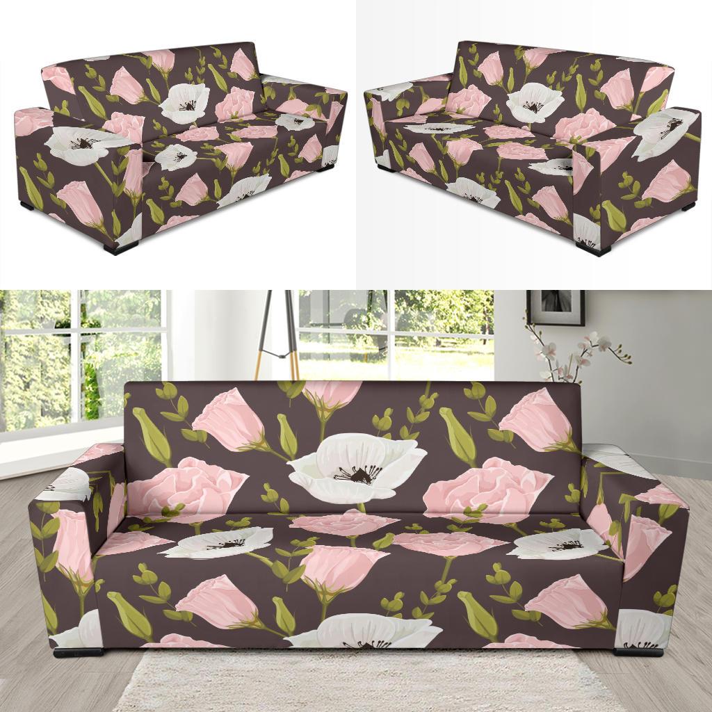 Anemone Pattern Print Design AM011 Sofa Slipcover-JORJUNE.COM