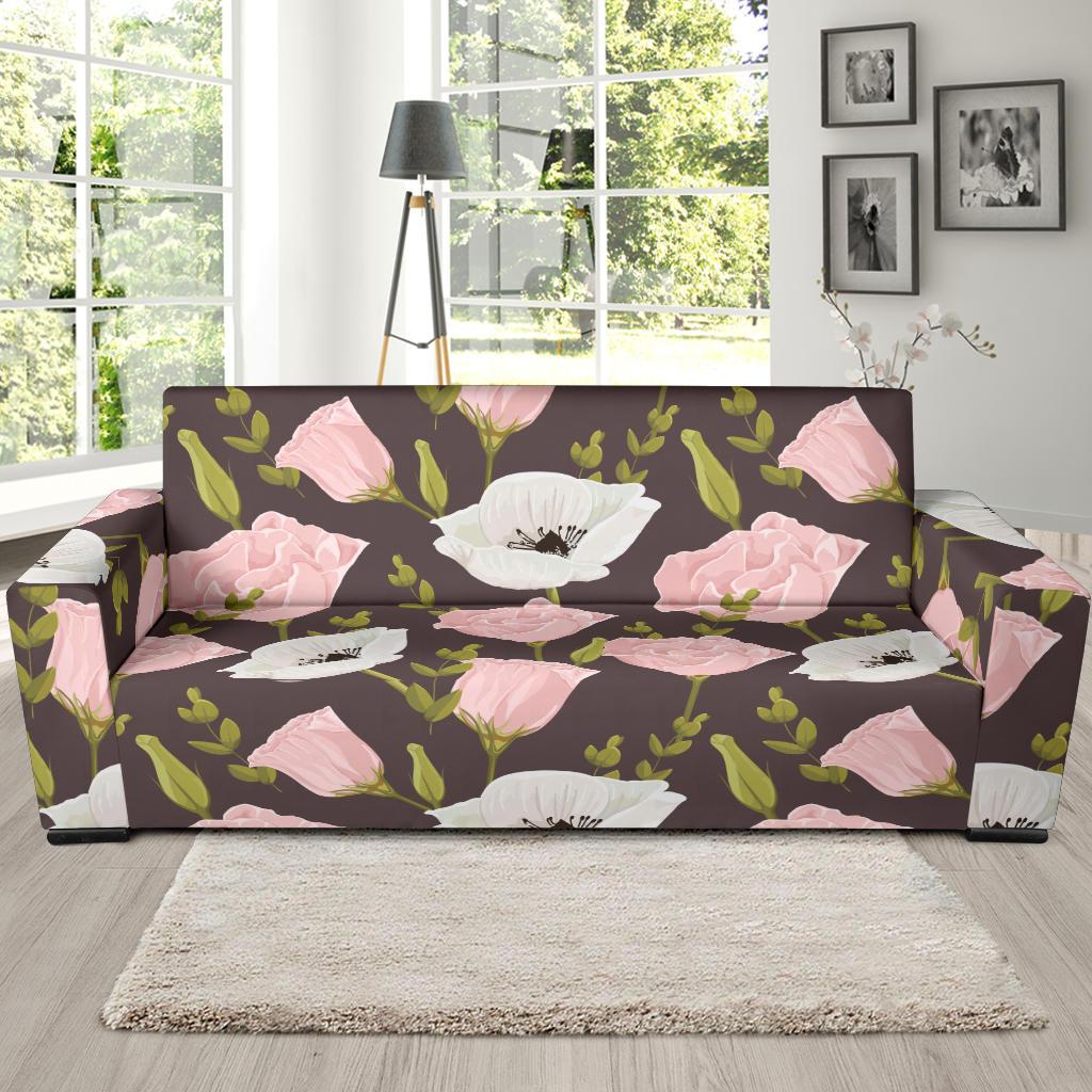 Anemone Pattern Print Design AM011 Sofa Slipcover-JORJUNE.COM
