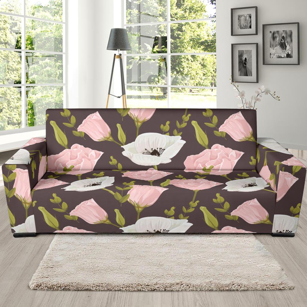 Anemone Pattern Print Design AM011 Sofa Slipcover-JORJUNE.COM
