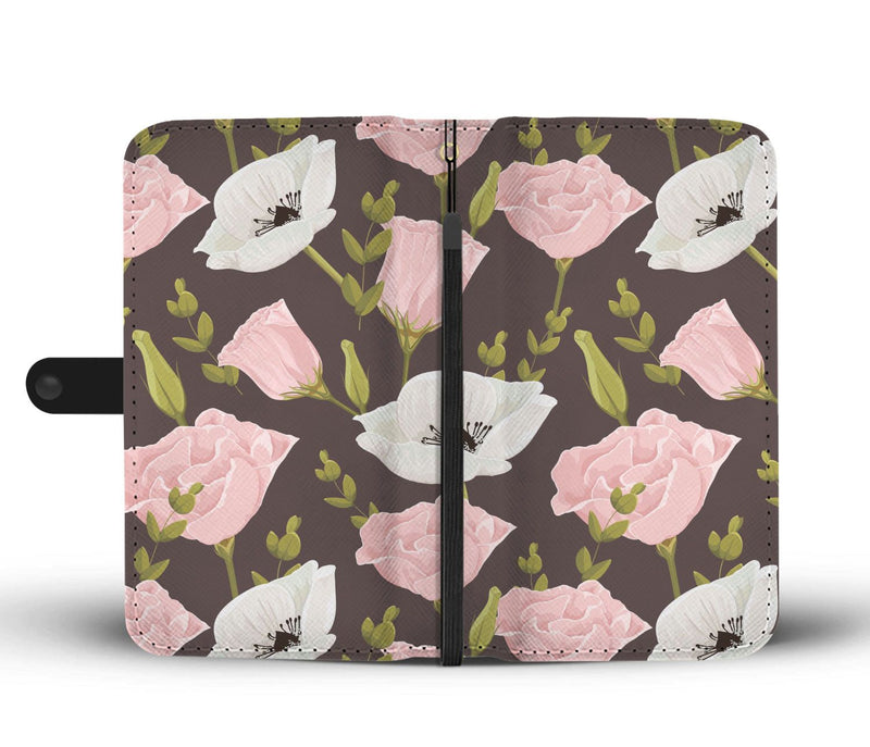 Anemone Pattern Print Design AM011 Wallet Phone Case