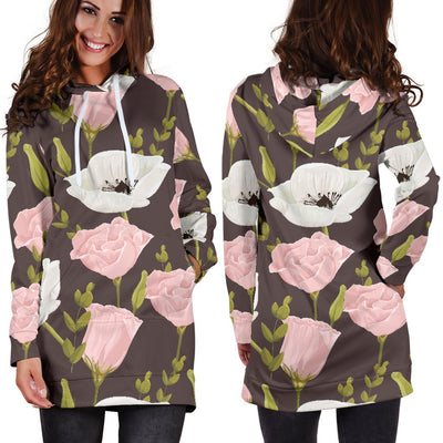 Anemone Pattern Print Design AM011 Women Hoodie Dress