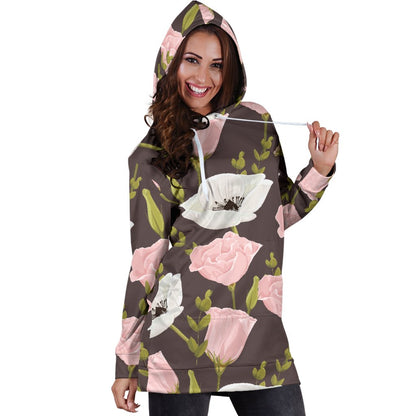 Anemone Pattern Print Design AM011 Women Hoodie Dress