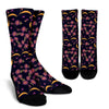 Anemone Pattern Print Design AM012 Crew Socks-JORJUNE.COM