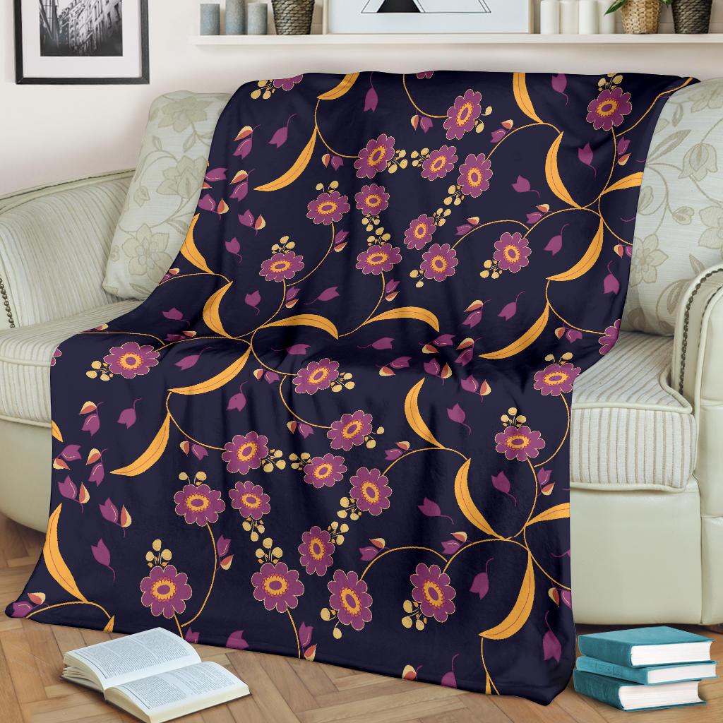 Anemone Pattern Print Design AM012 Fleece Blankete