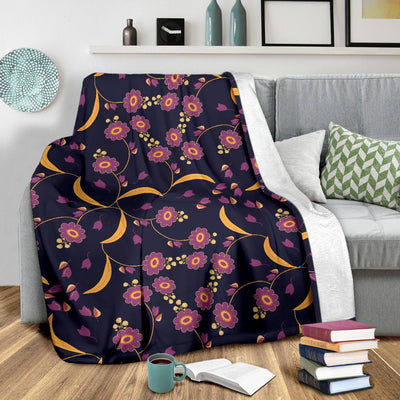 Anemone Pattern Print Design AM012 Fleece Blankete
