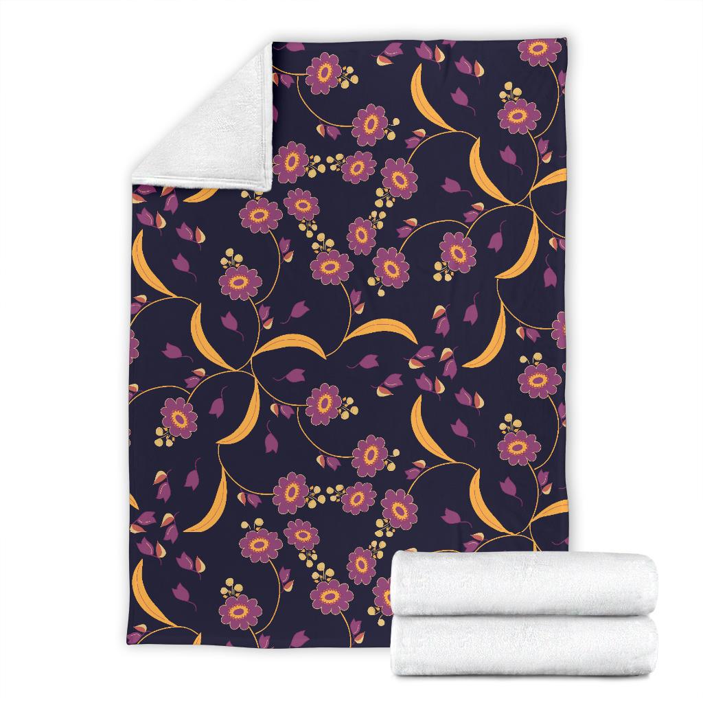 Anemone Pattern Print Design AM012 Fleece Blankete