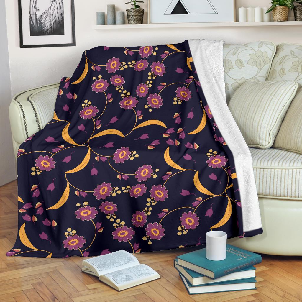 Anemone Pattern Print Design AM012 Fleece Blankete