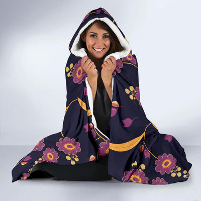 Anemone Pattern Print Design AM012 Hooded Blanket-JORJUNE.COM