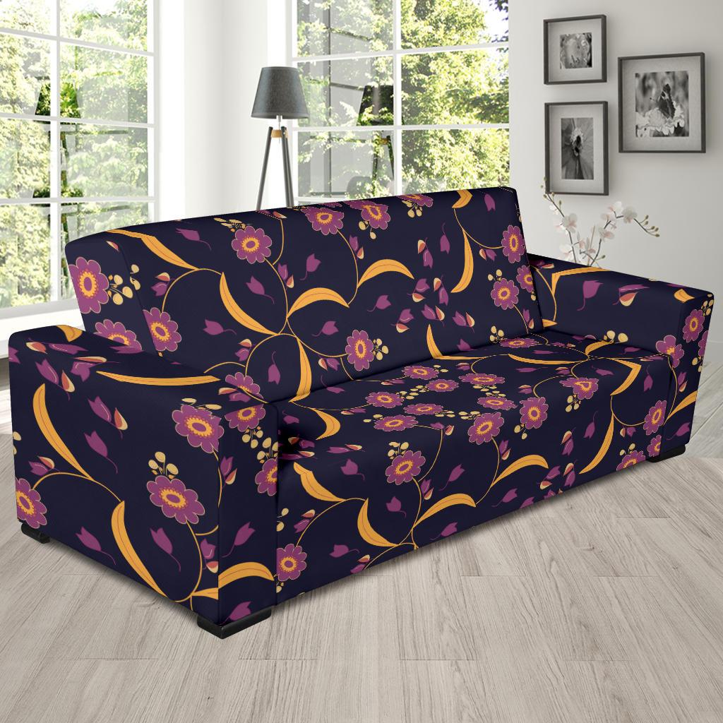 Anemone Pattern Print Design AM012 Sofa Slipcover-JORJUNE.COM