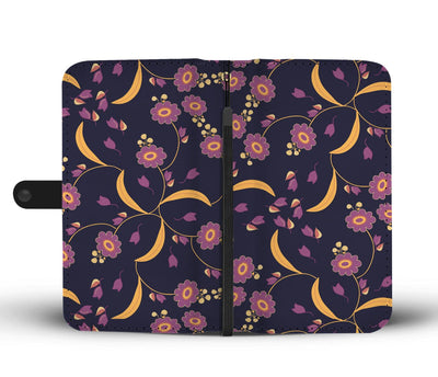 Anemone Pattern Print Design AM012 Wallet Phone Case