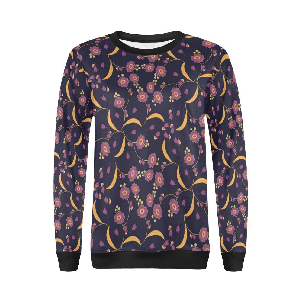 Anemone Pattern Print Design AM012 Women Long Sleeve Sweatshirt-JorJune