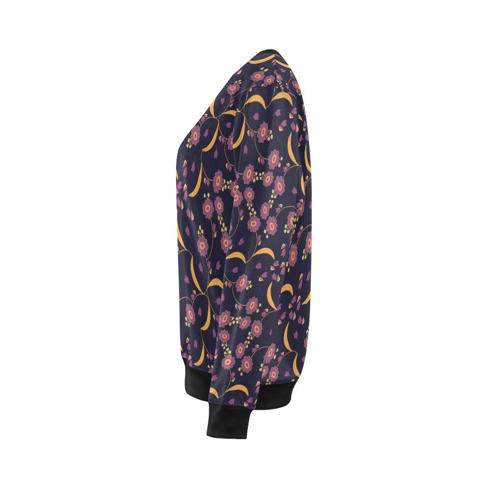 Anemone Pattern Print Design AM012 Women Long Sleeve Sweatshirt-JorJune