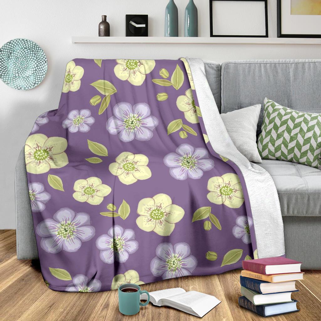 Anemone Pattern Print Design AM013 Fleece Blankete