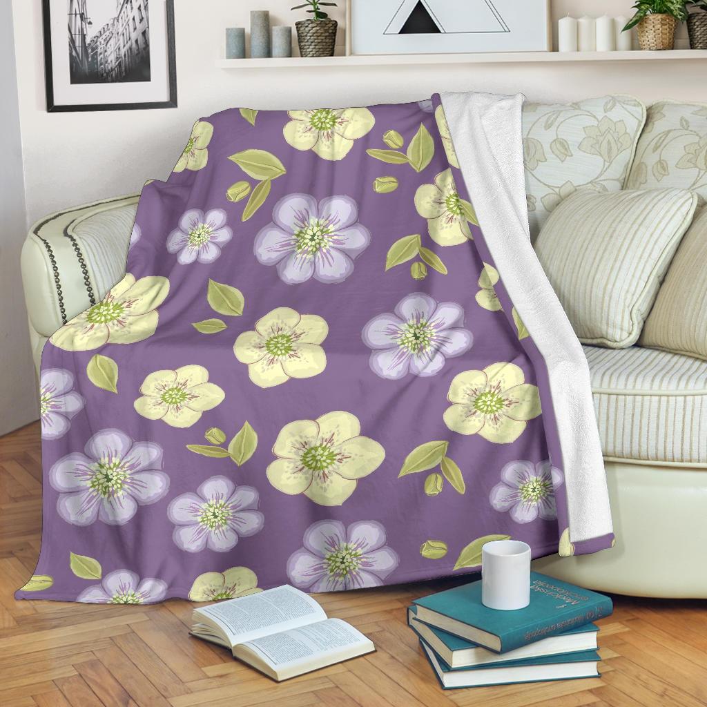 Anemone Pattern Print Design AM013 Fleece Blankete