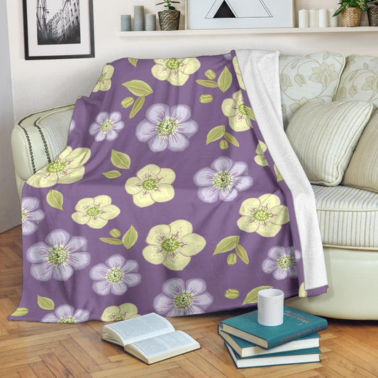 Anemone Pattern Print Design AM013 Fleece Blankete