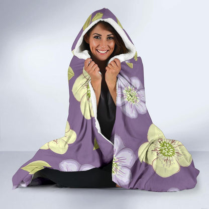Anemone Pattern Print Design AM013 Hooded Blanket-JORJUNE.COM