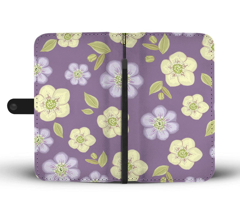 Anemone Pattern Print Design AM013 Wallet Phone Case