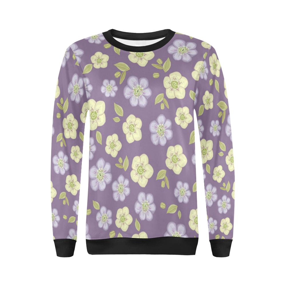 Anemone Pattern Print Design AM013 Women Long Sleeve Sweatshirt-JorJune