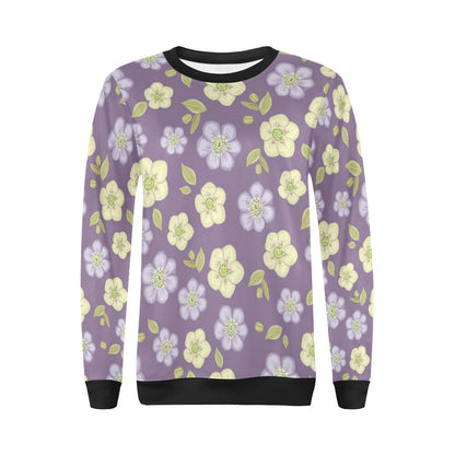 Anemone Pattern Print Design AM013 Women Long Sleeve Sweatshirt-JorJune