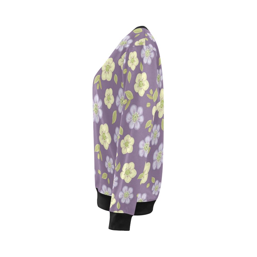 Anemone Pattern Print Design AM013 Women Long Sleeve Sweatshirt-JorJune