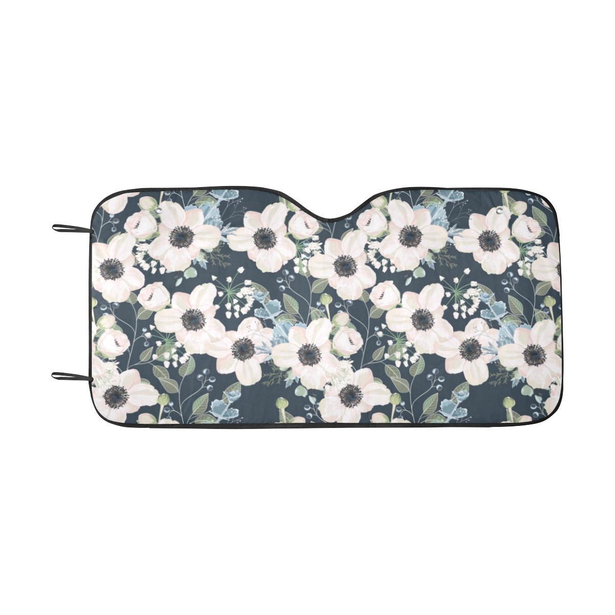 Anemone Pattern Print Design AM02 Car Sun Shade-JorJune