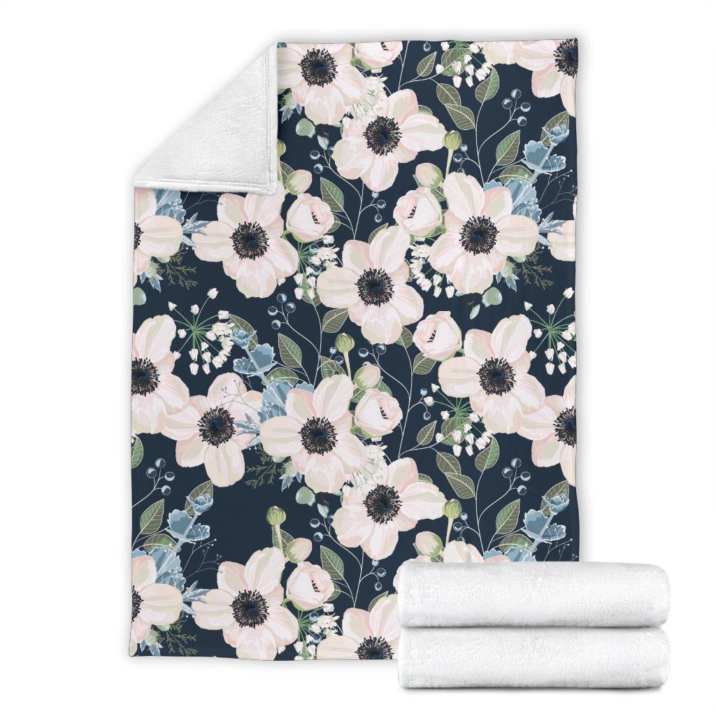 Anemone Pattern Print Design AM02 Fleece Blankete