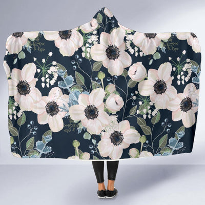 Anemone Pattern Print Design AM02 Hooded Blanket-JORJUNE.COM