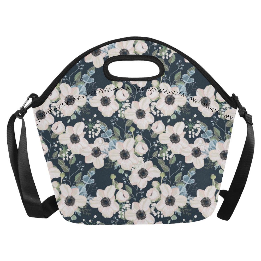 Anemone Pattern Print Design AM02 Neoprene Lunch Bag-JorJune