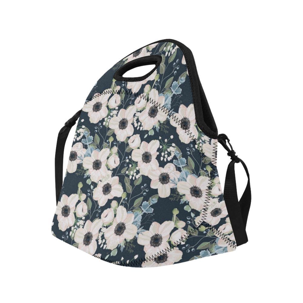 Anemone Pattern Print Design AM02 Neoprene Lunch Bag-JorJune