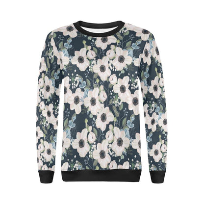 Anemone Pattern Print Design AM02 Women Long Sleeve Sweatshirt-JorJune