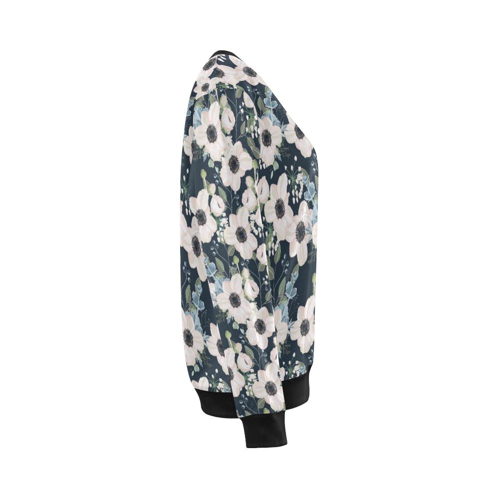Anemone Pattern Print Design AM02 Women Long Sleeve Sweatshirt-JorJune