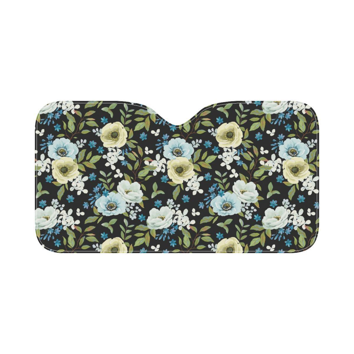 Anemone Pattern Print Design AM03 Car Sun Shade-JorJune