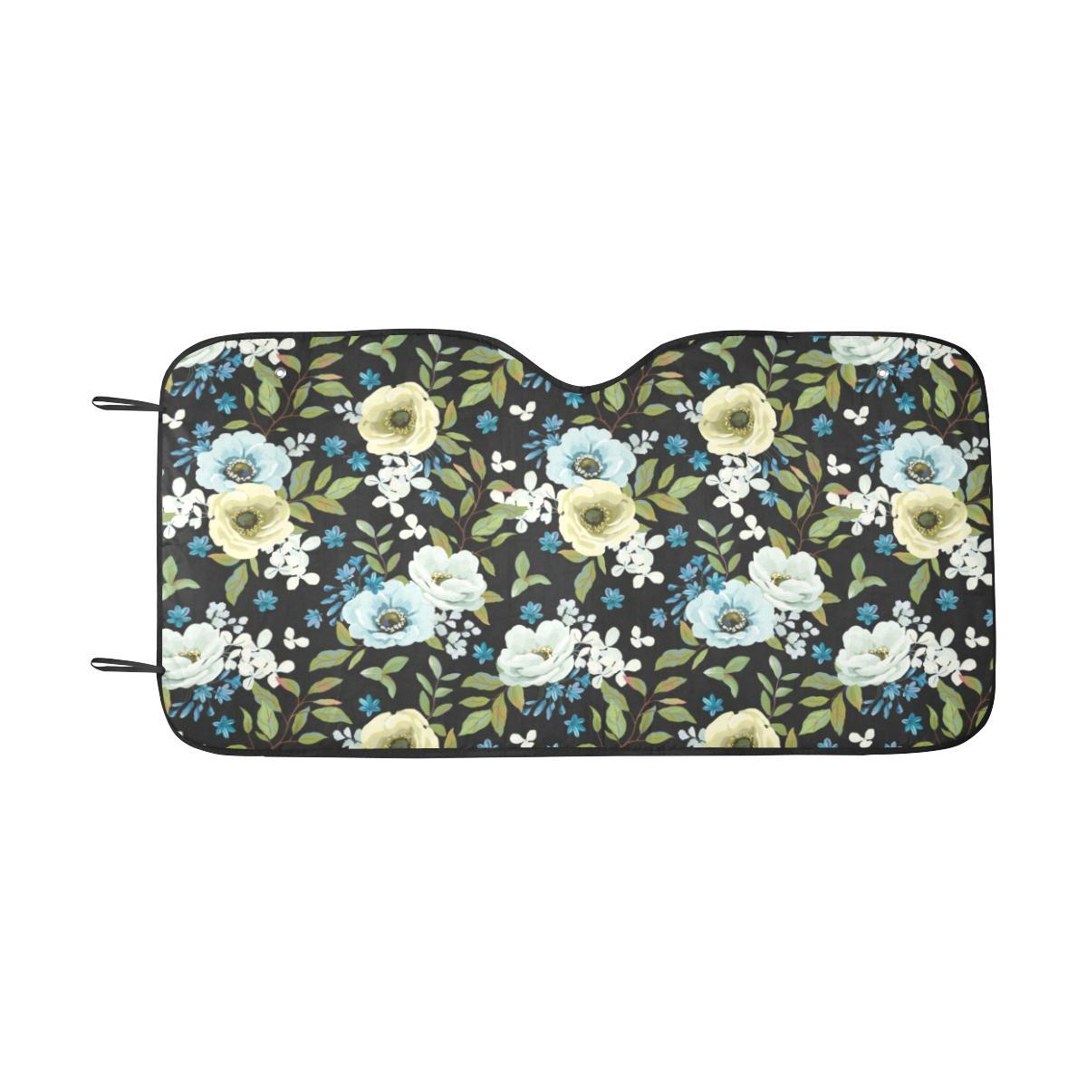 Anemone Pattern Print Design AM03 Car Sun Shade-JorJune