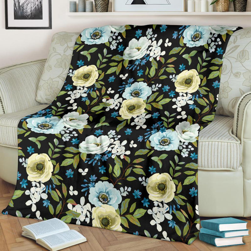 Anemone Pattern Print Design AM03 Fleece Blankete