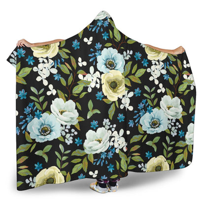 Anemone Pattern Print Design AM03 Hooded Blanket-JORJUNE.COM