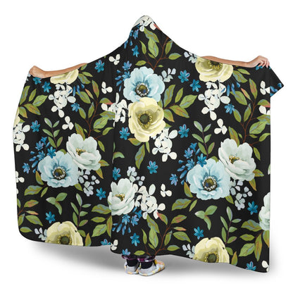 Anemone Pattern Print Design AM03 Hooded Blanket-JORJUNE.COM