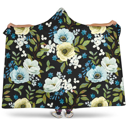 Anemone Pattern Print Design AM03 Hooded Blanket-JORJUNE.COM
