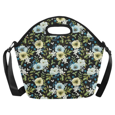 Anemone Pattern Print Design AM03 Neoprene Lunch Bag-JorJune