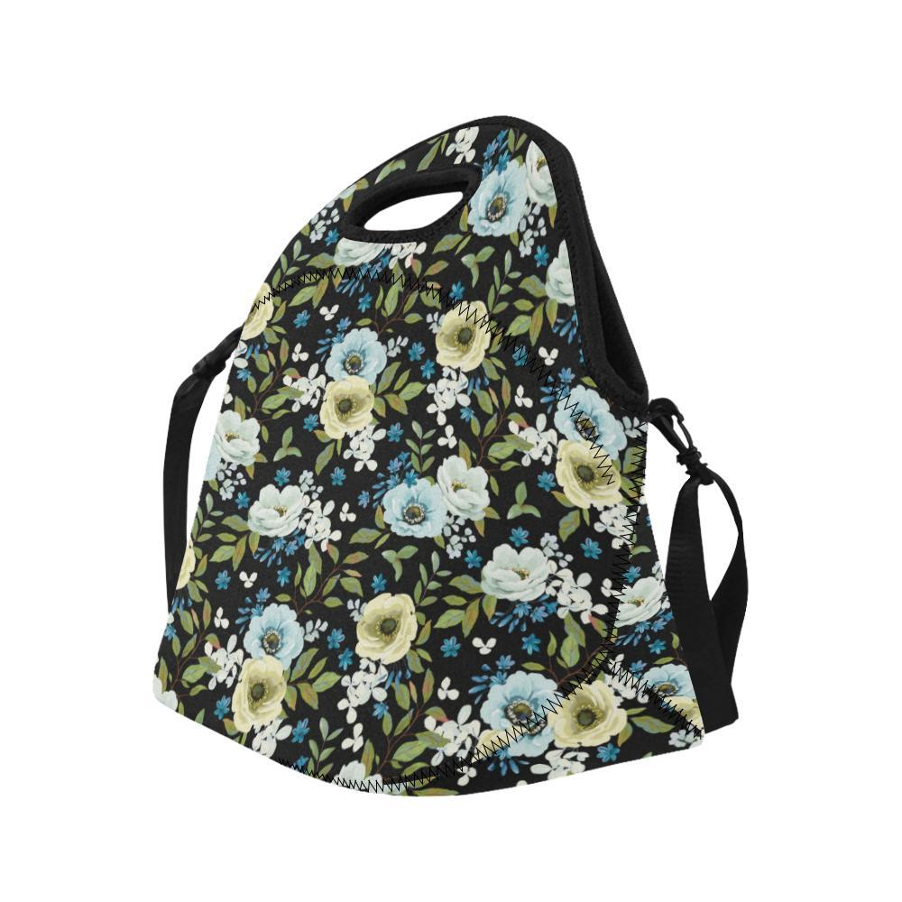 Anemone Pattern Print Design AM03 Neoprene Lunch Bag-JorJune