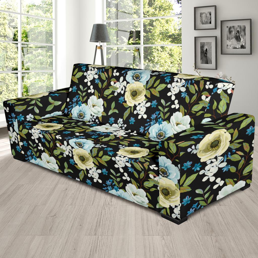 Anemone Pattern Print Design AM03 Sofa Slipcover-JORJUNE.COM