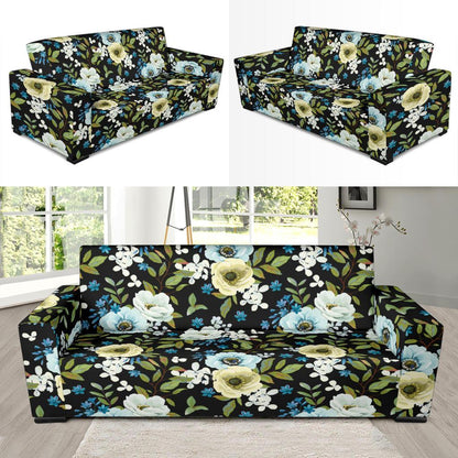 Anemone Pattern Print Design AM03 Sofa Slipcover-JORJUNE.COM