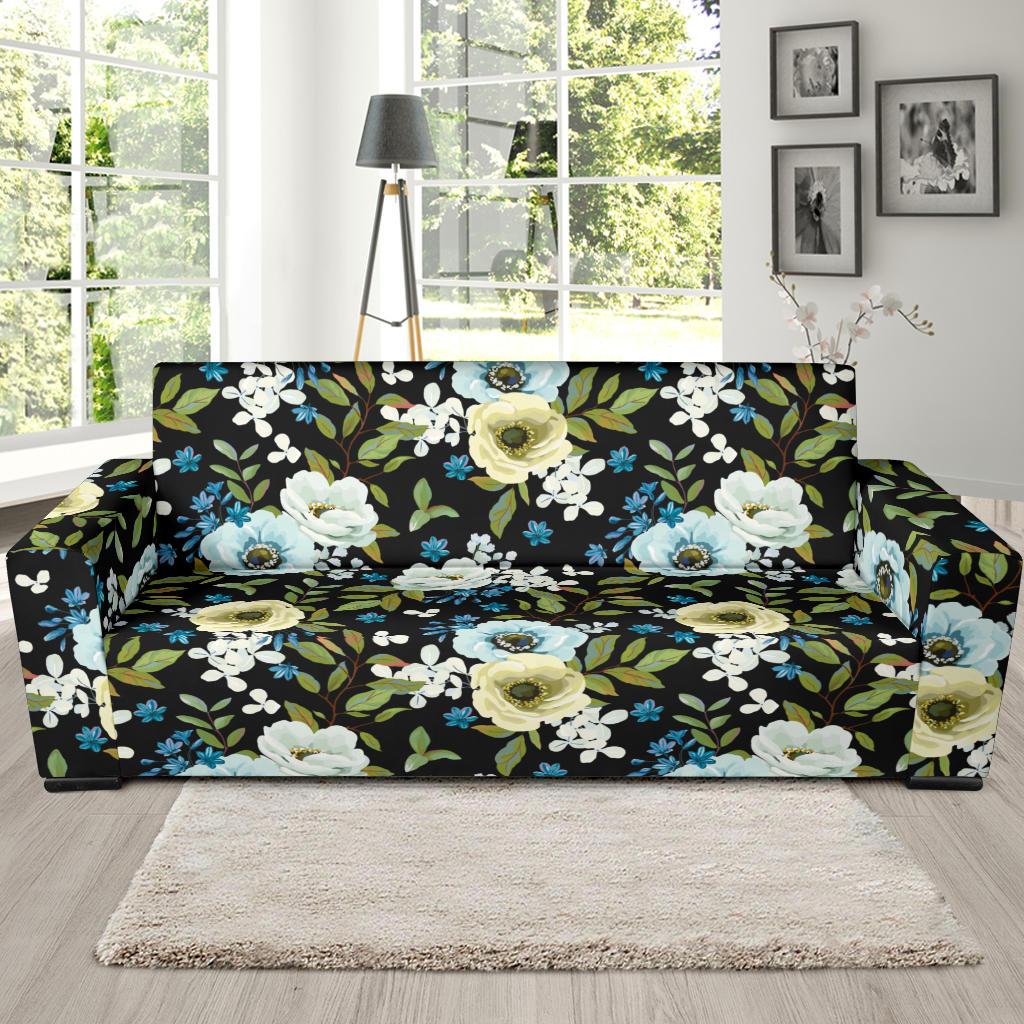 Anemone Pattern Print Design AM03 Sofa Slipcover-JORJUNE.COM