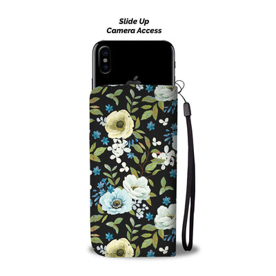 Anemone Pattern Print Design AM03 Wallet Phone Case