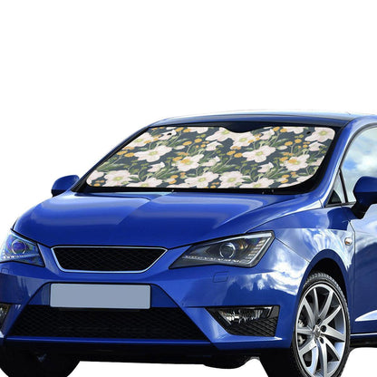 Anemone Pattern Print Design AM04 Car Sun Shade-JorJune