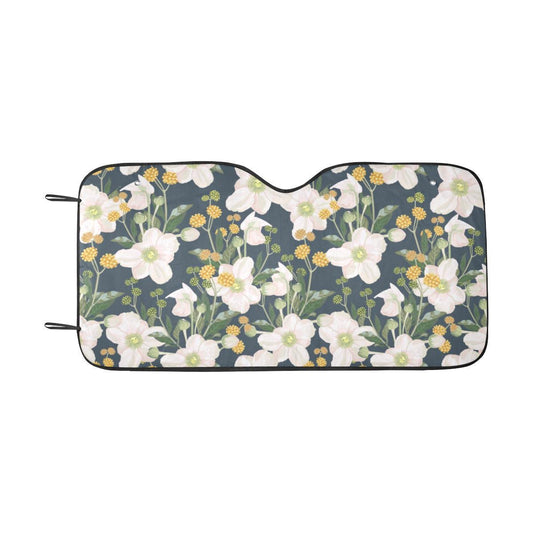 Anemone Pattern Print Design AM04 Car Sun Shade-JorJune